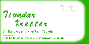 tivadar kretter business card
